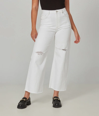 Lola Jeans Milan-wht Ultra-high Rise Wide Leg-30" Inseam In White