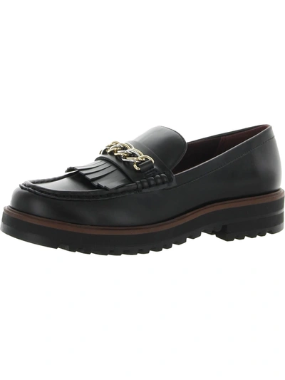 Franco Sarto Limit Moc Womens Faux Leather Chain Loafers In Multi