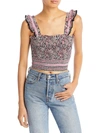 BELL WOMENS RUCHED PAISLEY CROPPED