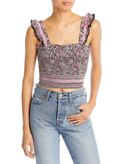 BELL WOMENS RUCHED PAISLEY CROPPED