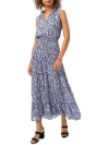 1.STATE WOMENS TIE NECK LONG MAXI DRESS