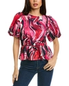 Crosby By Mollie Burch Angela Top In Aspen Print In Pink