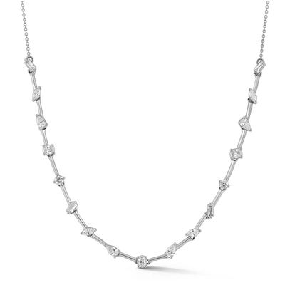 Dana Rebecca Designs Alexa Jordyn Multi-shape Diamond Tennis Necklace In White Gold