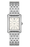 Tory Burch The Eleanor Three-hand Stainless Steel Watch In Silver