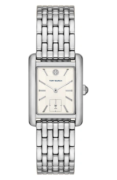 Tory Burch The Eleanor Three-hand Stainless Steel Watch In Silver