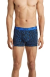 Nike 3-pack Dri-fit Essential Stretch Cotton Trunks In Blue Warped Print