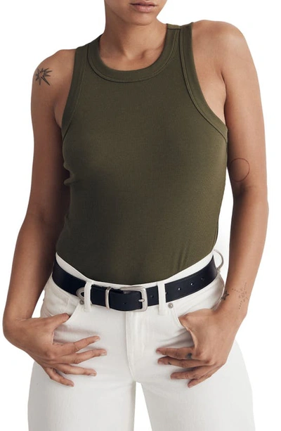 Madewell Brightside Tank Top In Loden