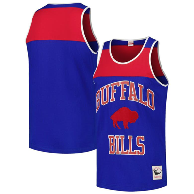 Mitchell & Ness Men's  Royal, Red Buffalo Bills Heritage Colorblock Tank Top In Royal,red
