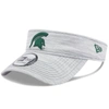 New Era Gray Michigan State Spartans Logo Adjustable Visor In Gray