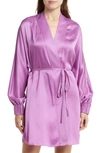 Lunya Washable Silk Robe In Atmospheric Fuchsia