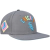 Pro Standard Gray Chicago White Sox Washed Neon Snapback Hat In Gray