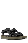 Camper Oruga Sandal In Black/ Green