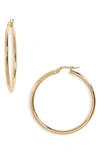 ROBERTO COIN 35MM GOLD HOOP EARRINGS