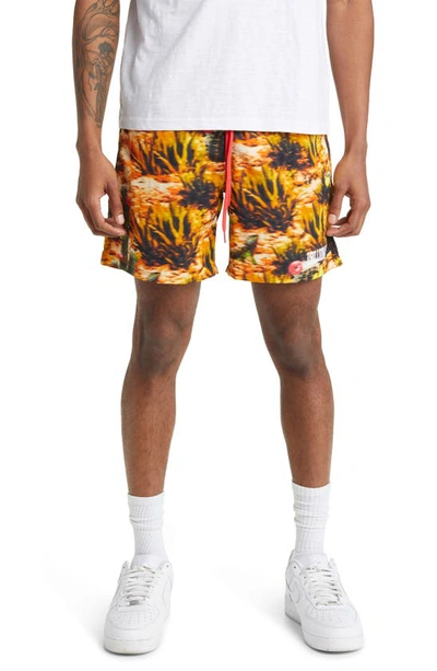 Billionaire Boys Club Blur Nylon Shorts In Bleach White