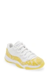 Jordan Nike Air  11 Retro Low Sneaker In White/ Tour Yellow/ White