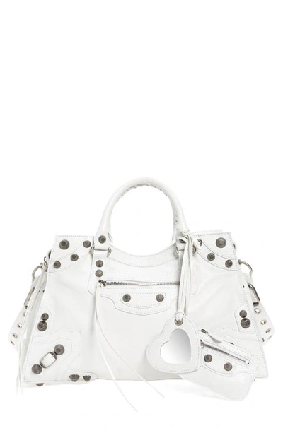 Balenciaga Neo Cagole City Bag In Optic White