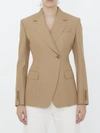 Burberry Claudete Double-breasted Jacket In Beige