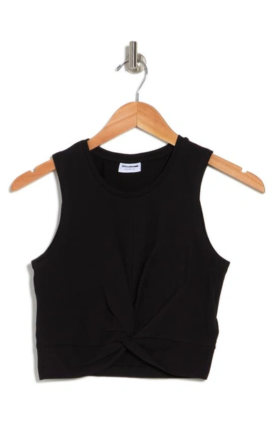 Noisy May Twist Front Cropped Top In Black
