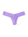 HANKY PANKY SIGNATURE LACE LOW RISE THONG ELECTRIC ORCHID PURPLE