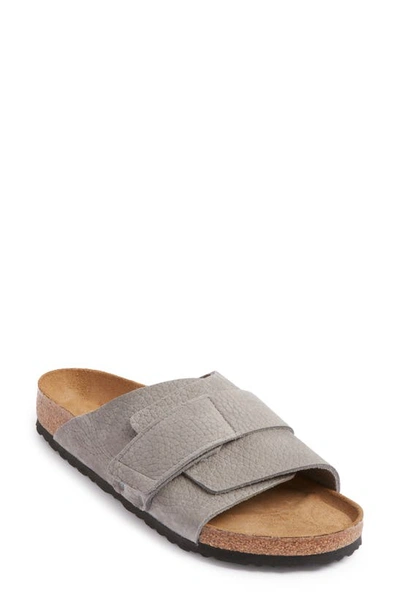 Birkenstock Kyoto Adjustable-fastened Leather Sandals In Whale Grey