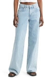 Slvrlake Mica Low-rise Wide-leg Organic Jeans In Clear Skies
