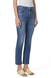 CITIZENS OF HUMANITY ISOLA FRAYED MID RISE CROP SLIM STRAIGHT LEG JEANS