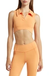 SOLELY FIT FEARLESS BACK CUTOUT CROP POLO
