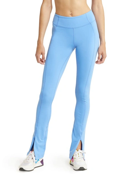 Solely Fit Long Split Hem Leggings In Maya Blue