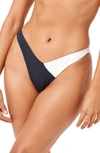L*space Llow Tide Bitsy Bikini Bottoms In Black/ Cream