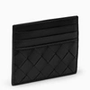Bottega Veneta Intrecciato Leather Card Holder In Black