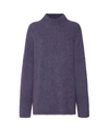 Lapointe Brushed Alpaca Relaxed Turtleneck Sweater In Lavender