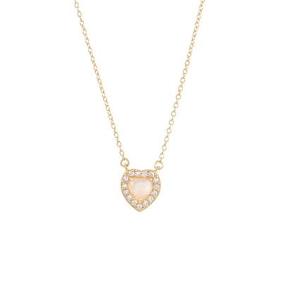 Adornia Fine Adornia Heart Halo Necklace 14k Gold Vermeil In Silver