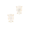 Adornia Fine Moonstone Pear Cut Studs 14k Gold Vermeil In Silver