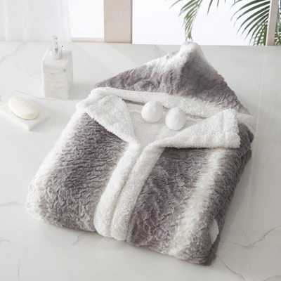 Chic Home Shanon 1-piece Hooded Snuggle In Grey