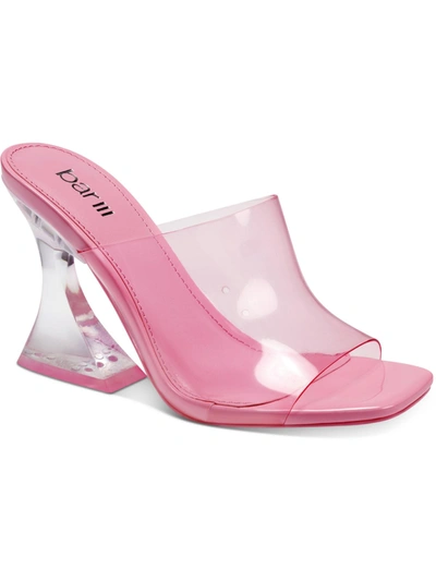 Bar Iii Cherr Womens Padded Insole Slip On Mule Sandals In Pink