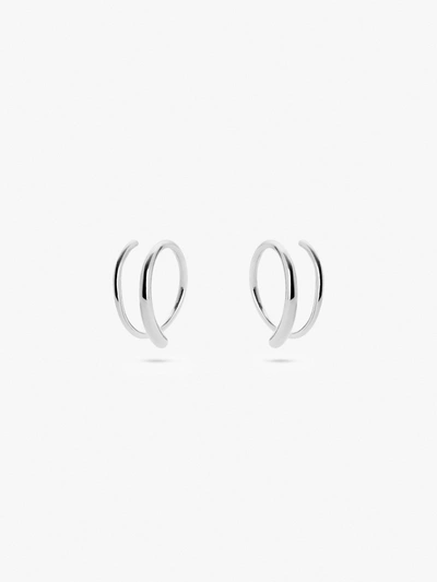 Ana Luisa Double Hoop Earrings In Silver