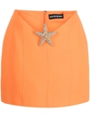 David Koma Skirt In Orange Acetate