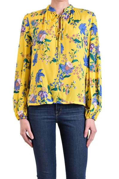 Diane Von Furstenberg 花卉印花雪纺罩衫 In Yellow