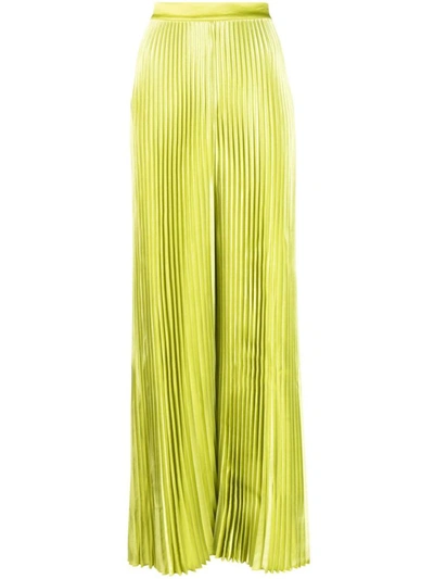 L'idée Woman High Waisted Wide Leg Trousers In Green