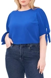 Cece Tie Sleeve Blouse In Deep Royal Blue