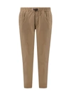 Moncler Mid-rise Cotton Trouser In Beige