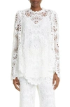 ZIMMERMANN CHINTZ DOILY LONG SLEEVE LACE TOP