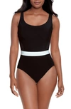 Miraclesuit Spectra One-piece Swimsuit In Black/ White