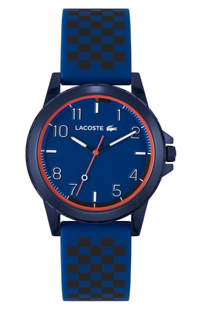 Lacoste Kids' Rider Silicone Strap Watch, 36mm In Blue