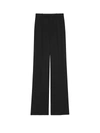 Saint Laurent Silk Single Pleated Pants In Black