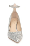 Jewel Badgley Mischka Jamila Pointed Toe Pump In Silver