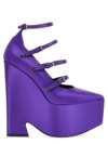 Versace Purple Pointed Toe Pumps In Purple