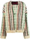 Vitelli Linen Blend Cotton Cardigan In Multicolour