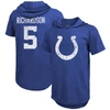 MAJESTIC MAJESTIC THREADS ANTHONY RICHARDSON ROYAL INDIANAPOLIS COLTS PLAYER NAME & NUMBER TRI-BLEND SLIM FIT
