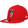 NEW ERA NEW ERA RED USWNT TEAM BASIC 59FIFTY FITTED HAT